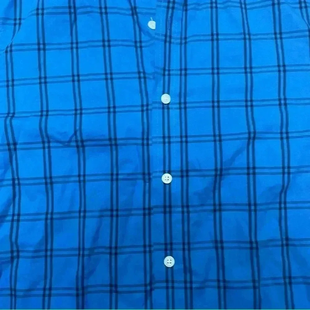 Men’s Club Room Blue Plaid Short Sleeve button down Casual shirt Size Small - Picture 2 of 8